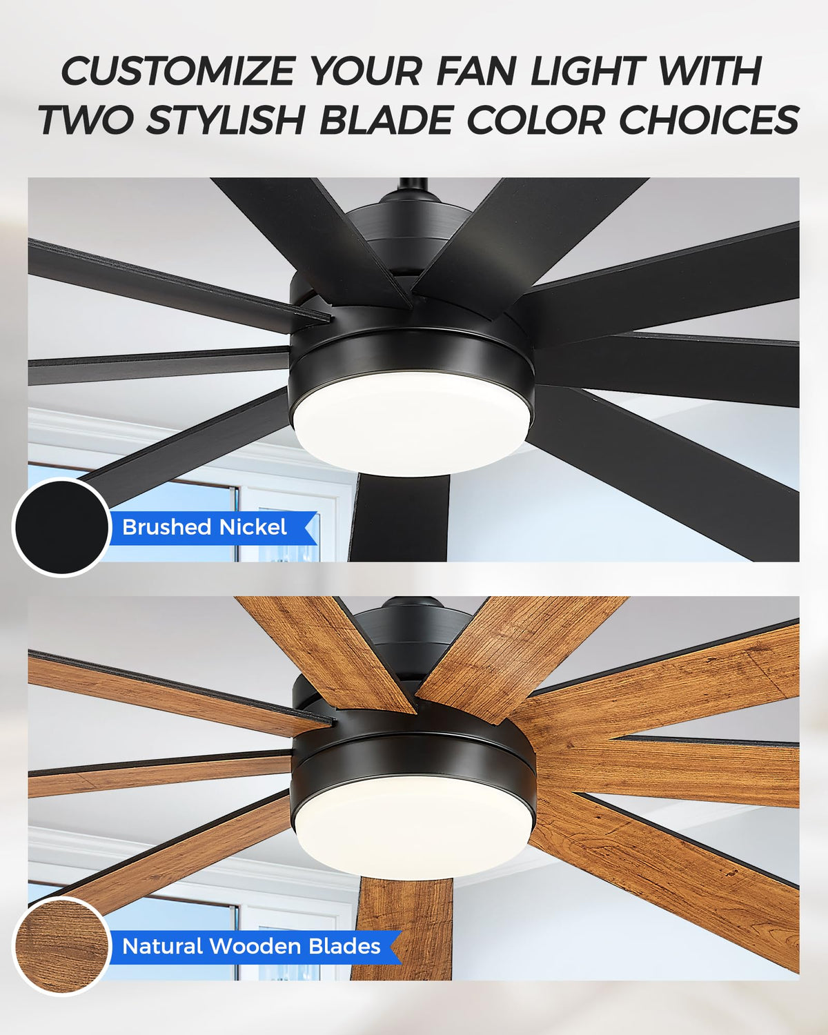 72 Inch Ceiling Fan with Light Z598