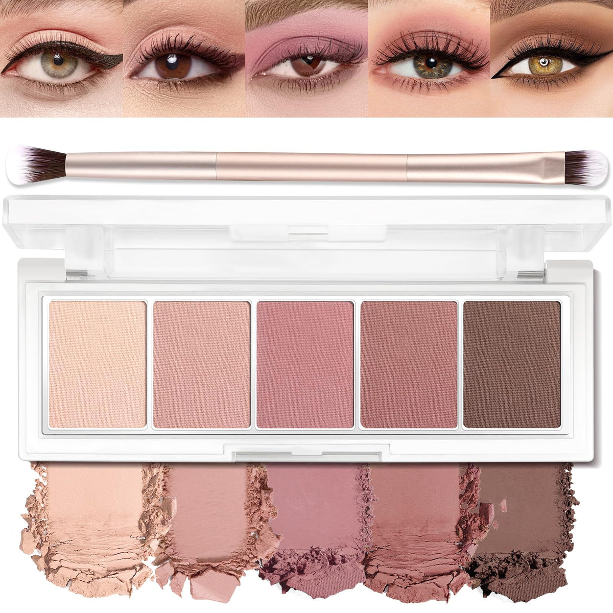 5 Colors Matte Eyeshadow Palette L385906