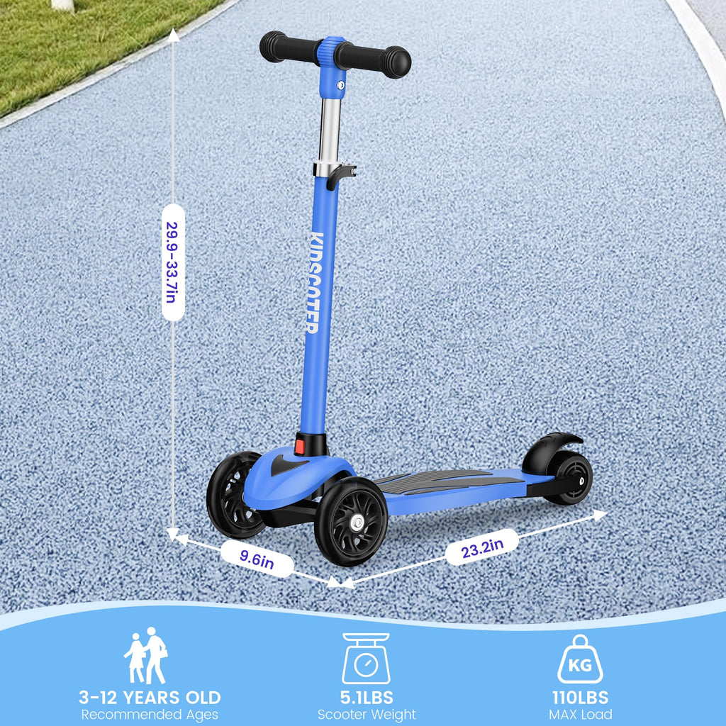Multicolor 3 Wheel Kids Scooter with LED Light-Up Wheels W391801