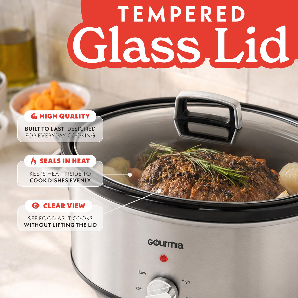 7 Qt Stainless Steel Slow Cooker R8566