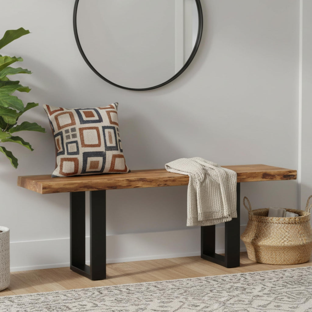 Solid Wood Entryway Bench N46219