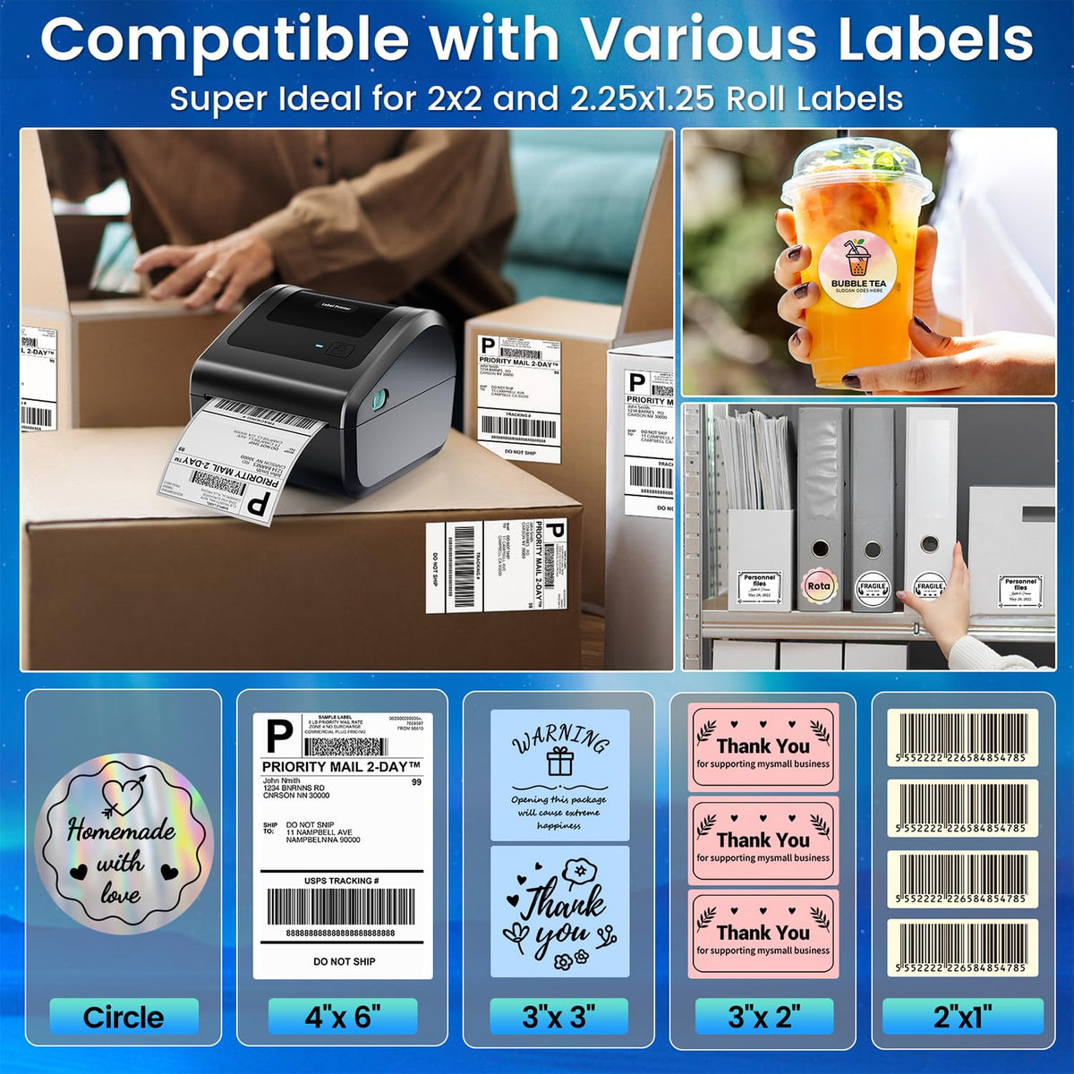 Bluetooth Shipping Label Printer L7862