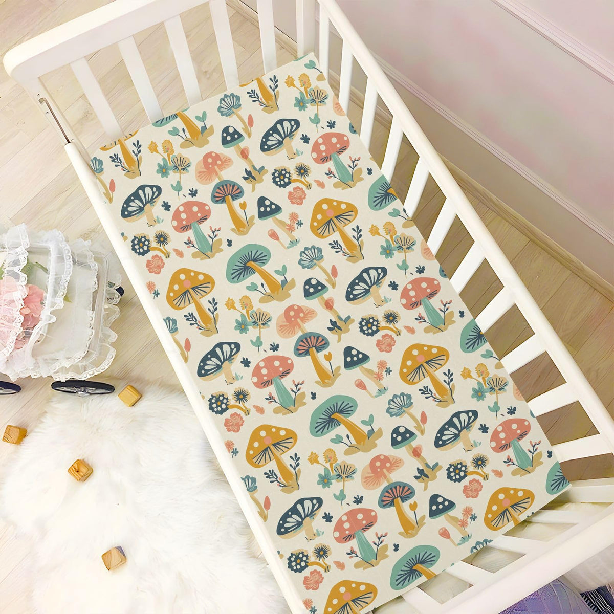 Soft Breathable Microfiber Fitted Crib Sheet, Standard Size 28in x 52in R968646