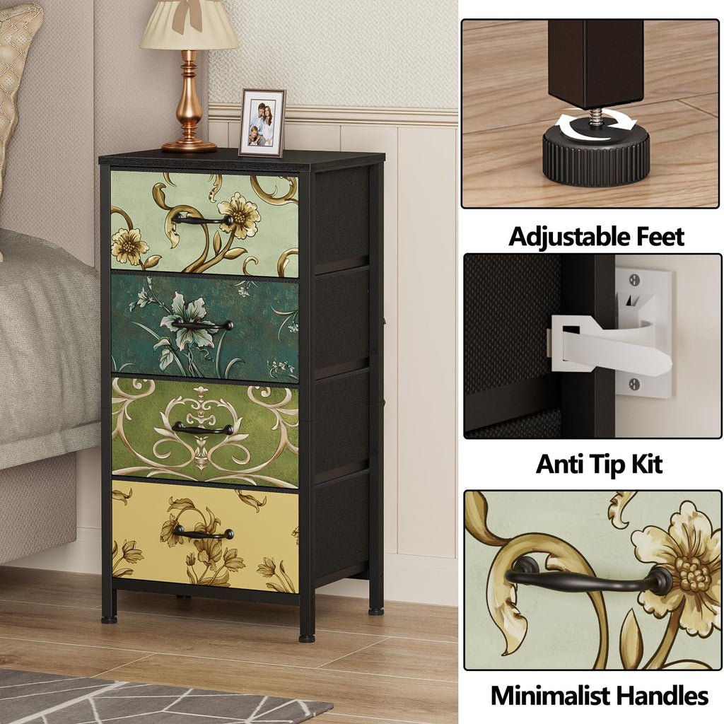 4 Drawer Fabric Dresser A379
