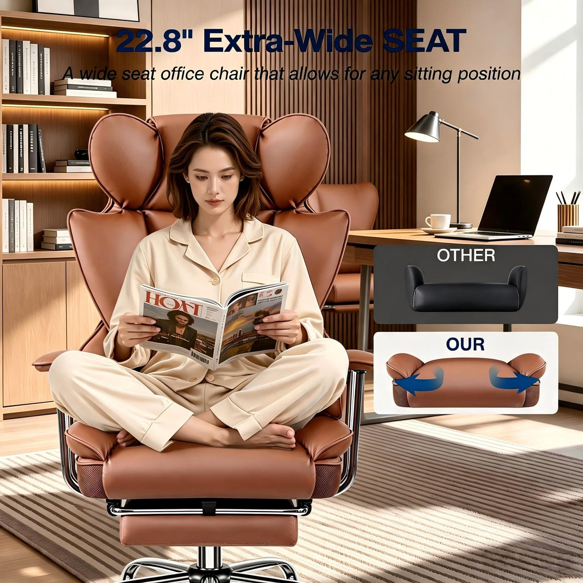 Big and Tall High Back Office Chair with Footrest I966