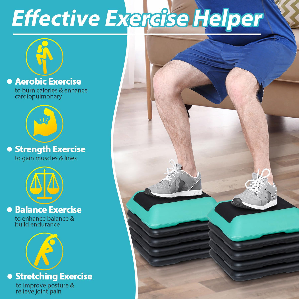 Adjustable Height Aerobic Step Platform Q302796