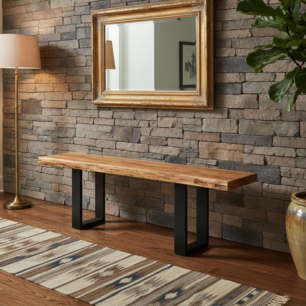 Solid Wood Entryway Bench N46219