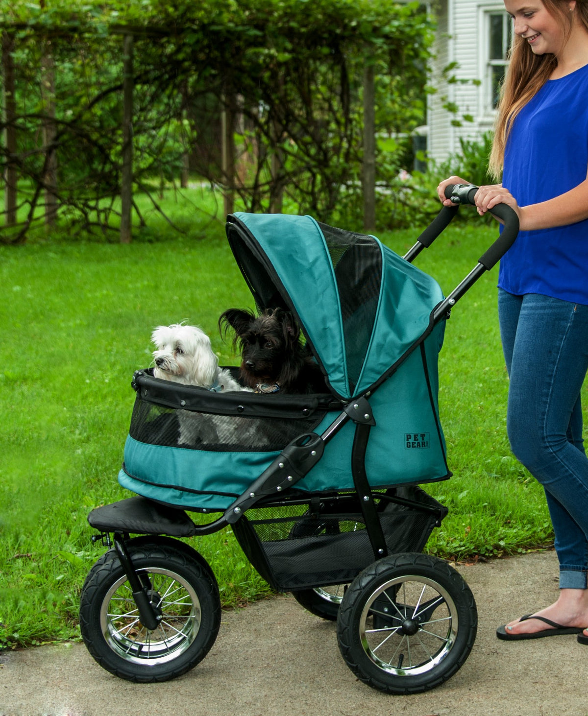 Double Pet Stroller with Weather Cover N732