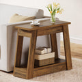 Wood End Table with 2 Storage Shelves R6037
