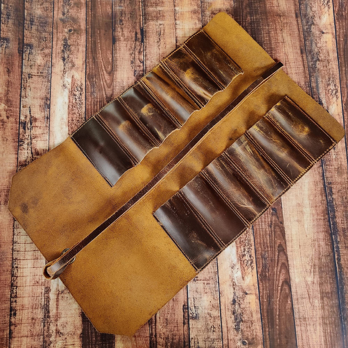 Leather Tool Roll Up Pouch A4171