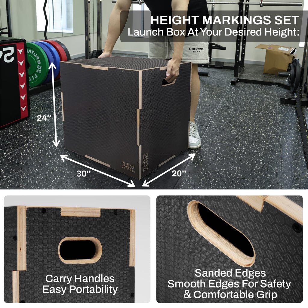 Wooden Plyo Box Jump Exercise Platform C4750