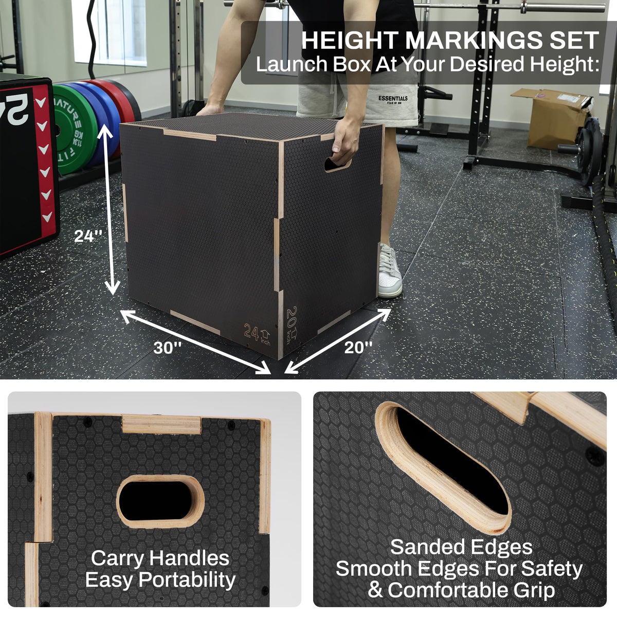 Wooden Plyo Box Jump Exercise Platform C4750