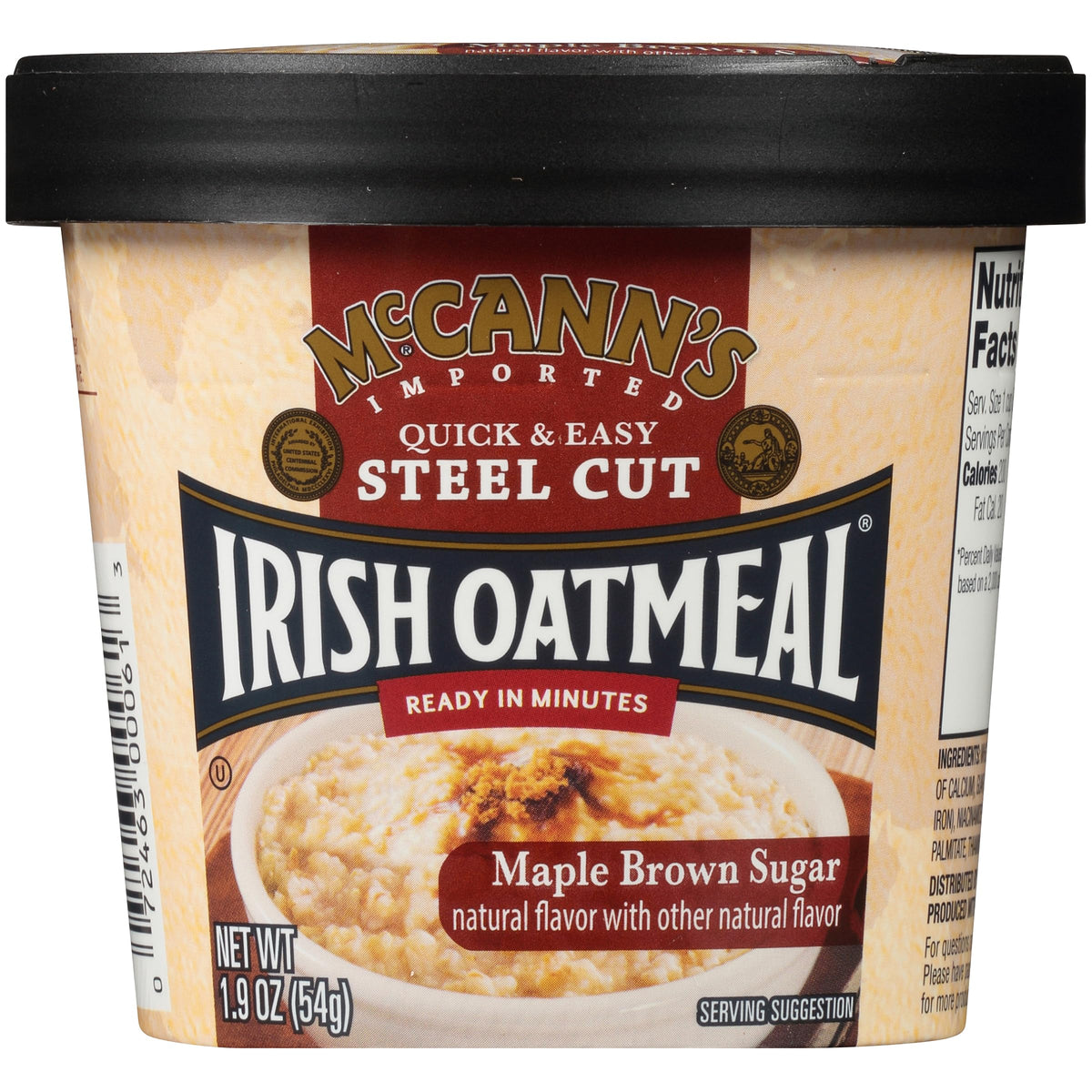 Instant Oatmeal Cup Maple Brown Sugar 1.9 Ounce Pack of 12 T23626