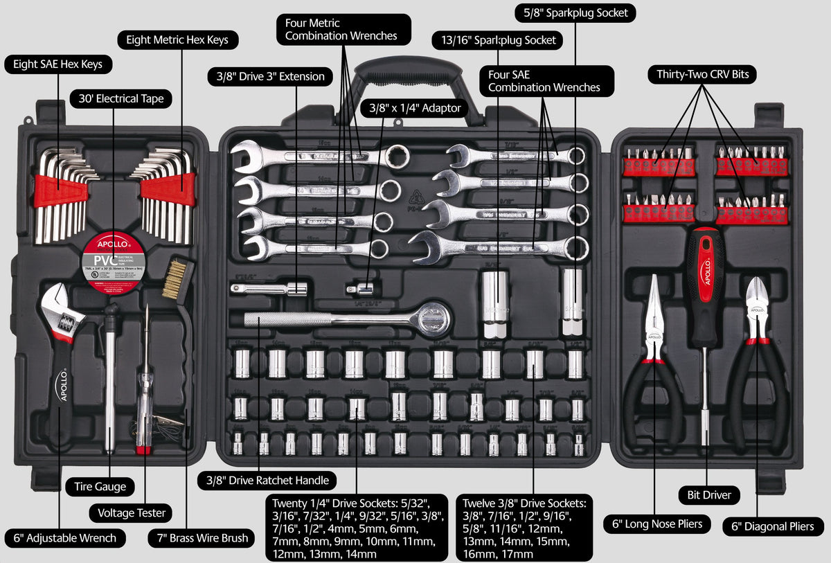 101 Piece SAE and Metric Mechanic Tool Set B875
