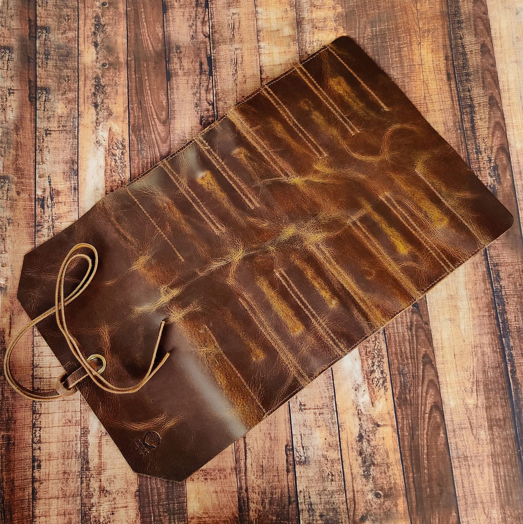 Leather Tool Roll Up Pouch A4171